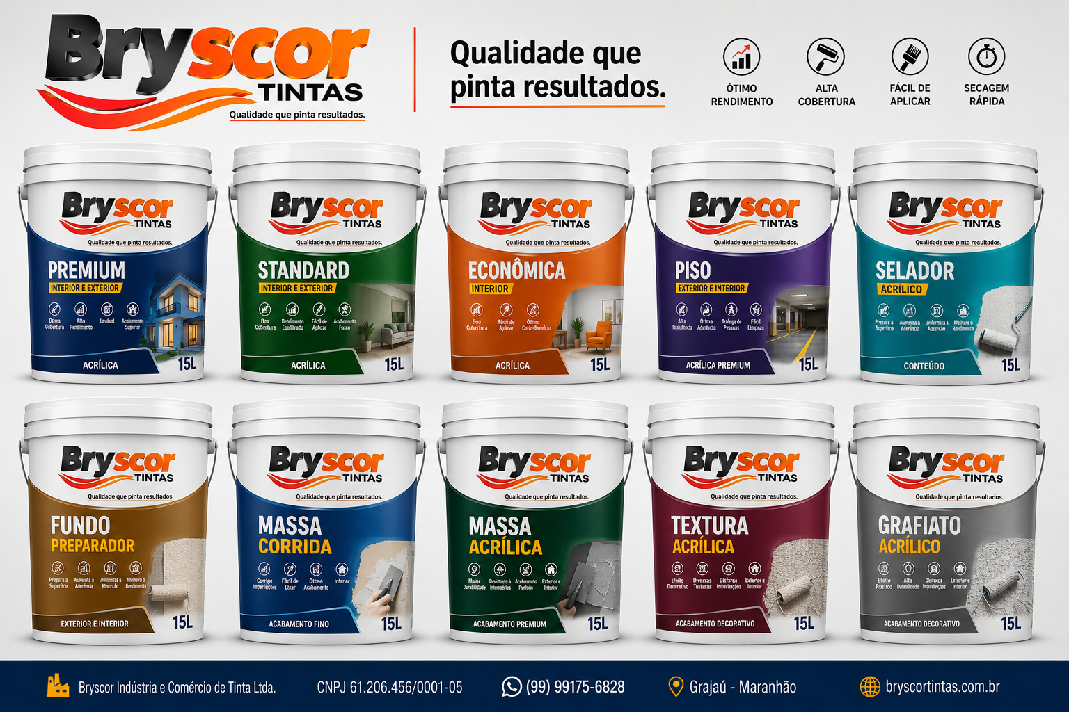 Catálogo de baldes 3D Bryscor Tintas